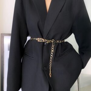 High Sense Waist Chain Metal Lady Versatile Decorative Belt Thin Chain With Skirt Suit Belt Body Chain