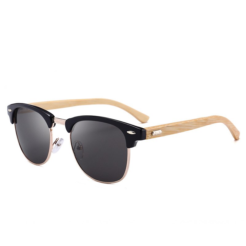 New fashion sunglasses men's classic bamboo legs bamboo glasses sunglasses sunglasses driving mirror - Image 3