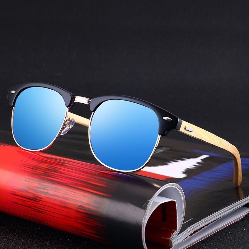 New fashion sunglasses men's classic bamboo legs bamboo glasses sunglasses sunglasses driving mirror - Image 2