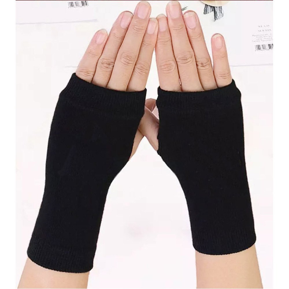 Winter Cotton Gloves Half Finger Sports Fingerless Gloves Knitted - Image 6