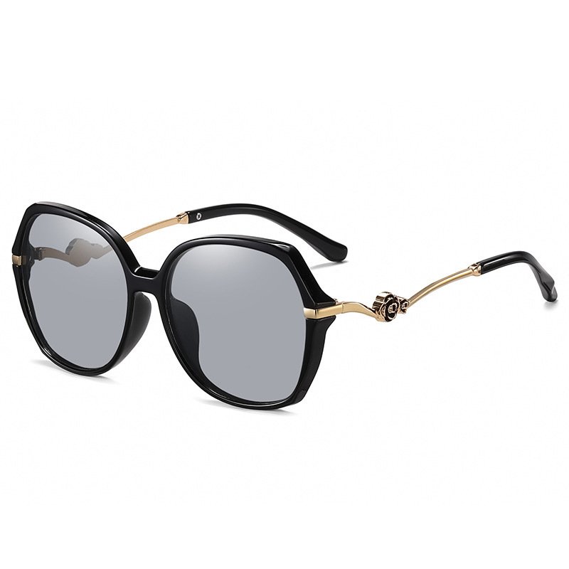Polarized Sunglasses Big Frame Sunglasses Fashion Metal Glasses Mirror - Image 5